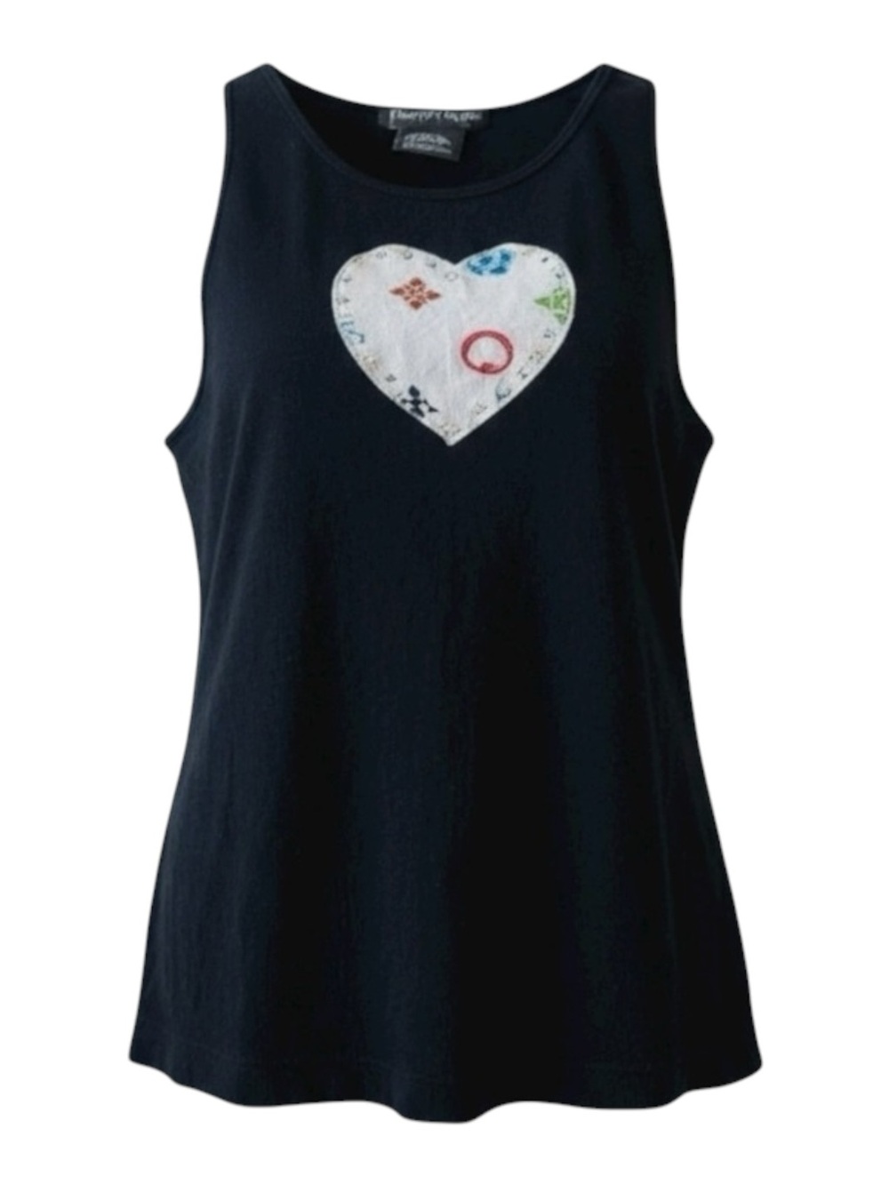 Flowers by Zoe ꕥ Handbag Patch Crystal Embellish Top ꕥ Black Colorful Print ꕥ 5 - Picture 3 of 16